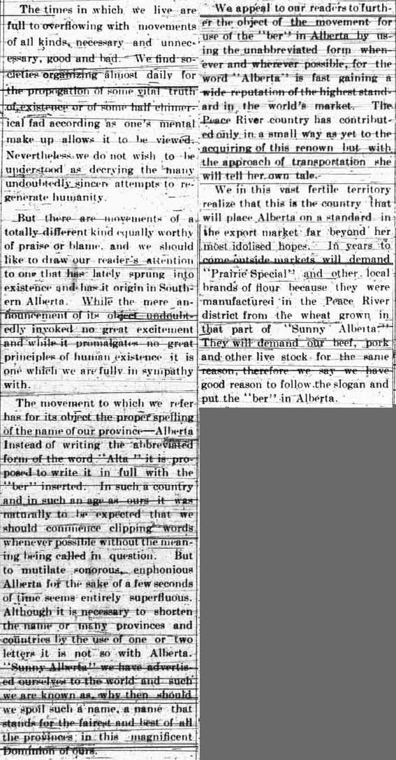 Grande Prairie Herald March 31, 1914