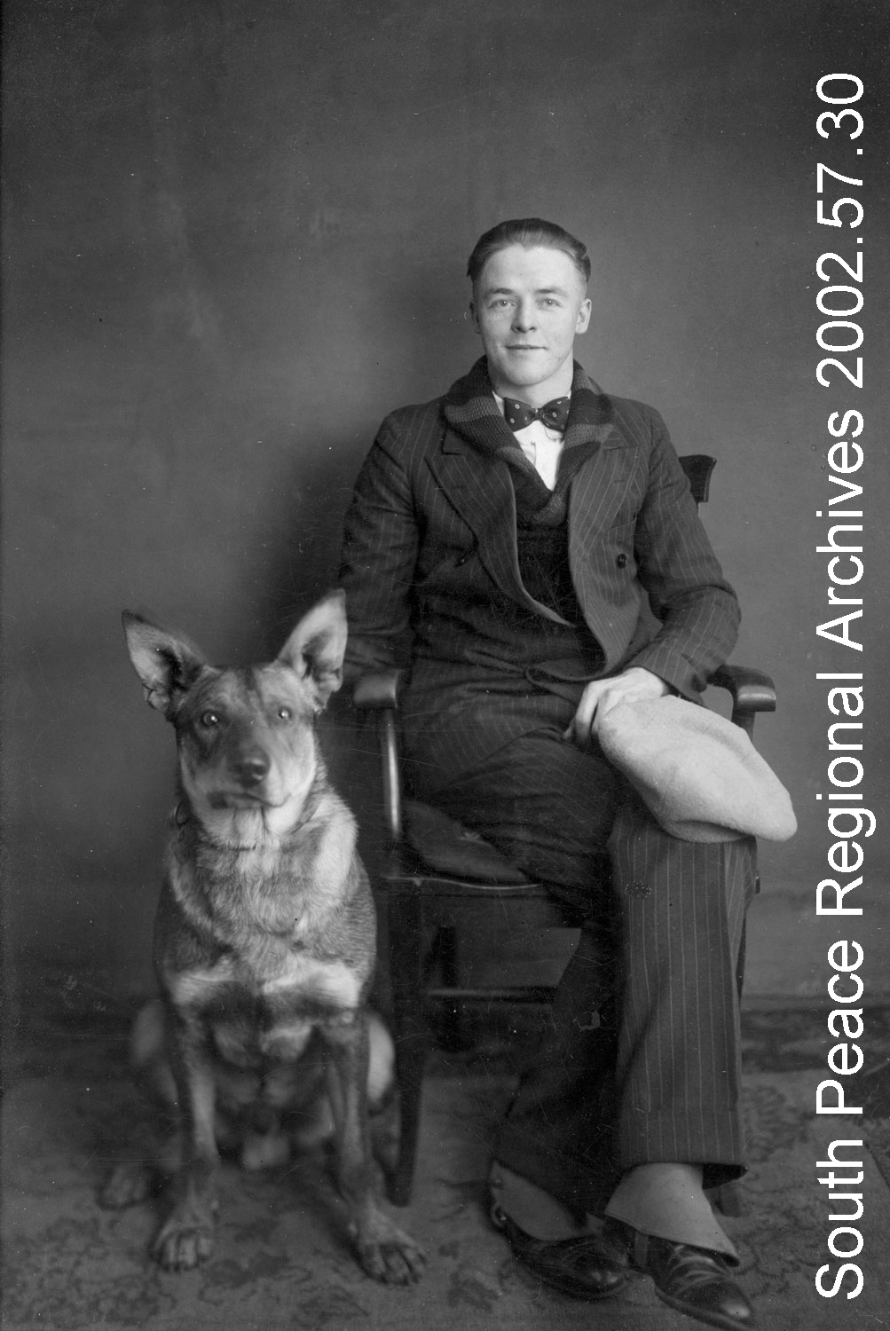 A Man & His Dog c.1925 - Field's Studio photo from fonds 052 