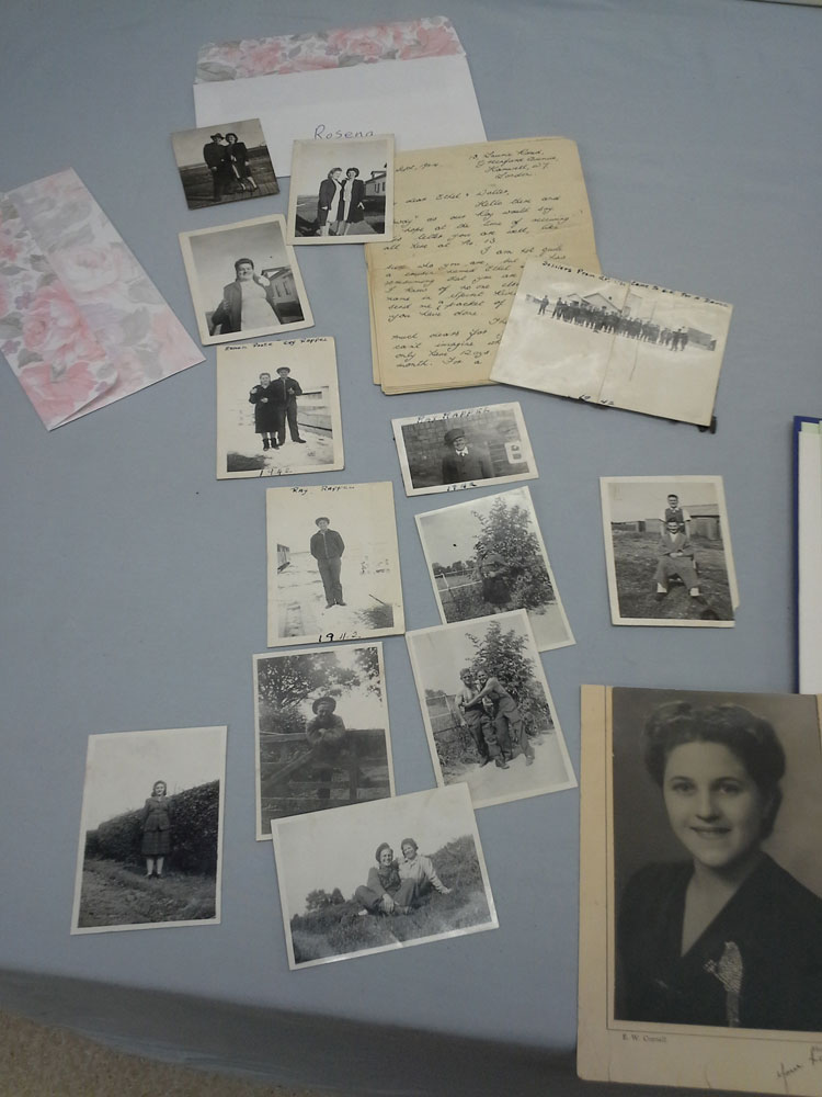 Collection of photos and letter.