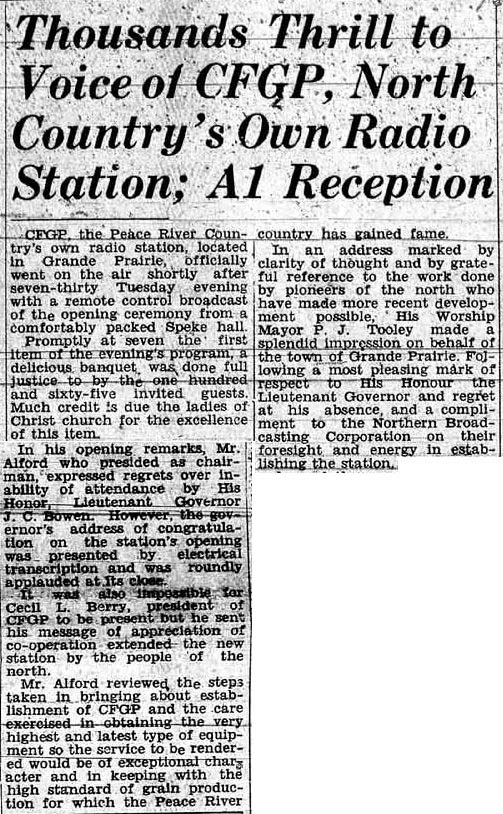 Grande Prairie Herald ~ November 5, 1937