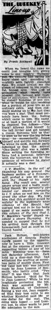 Grande Prairie Herald ~ November 19, 1937