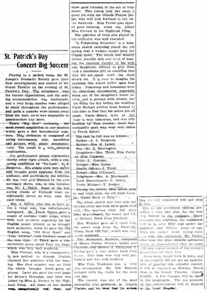 Grande Prairie Herald ~ March 25, 1924