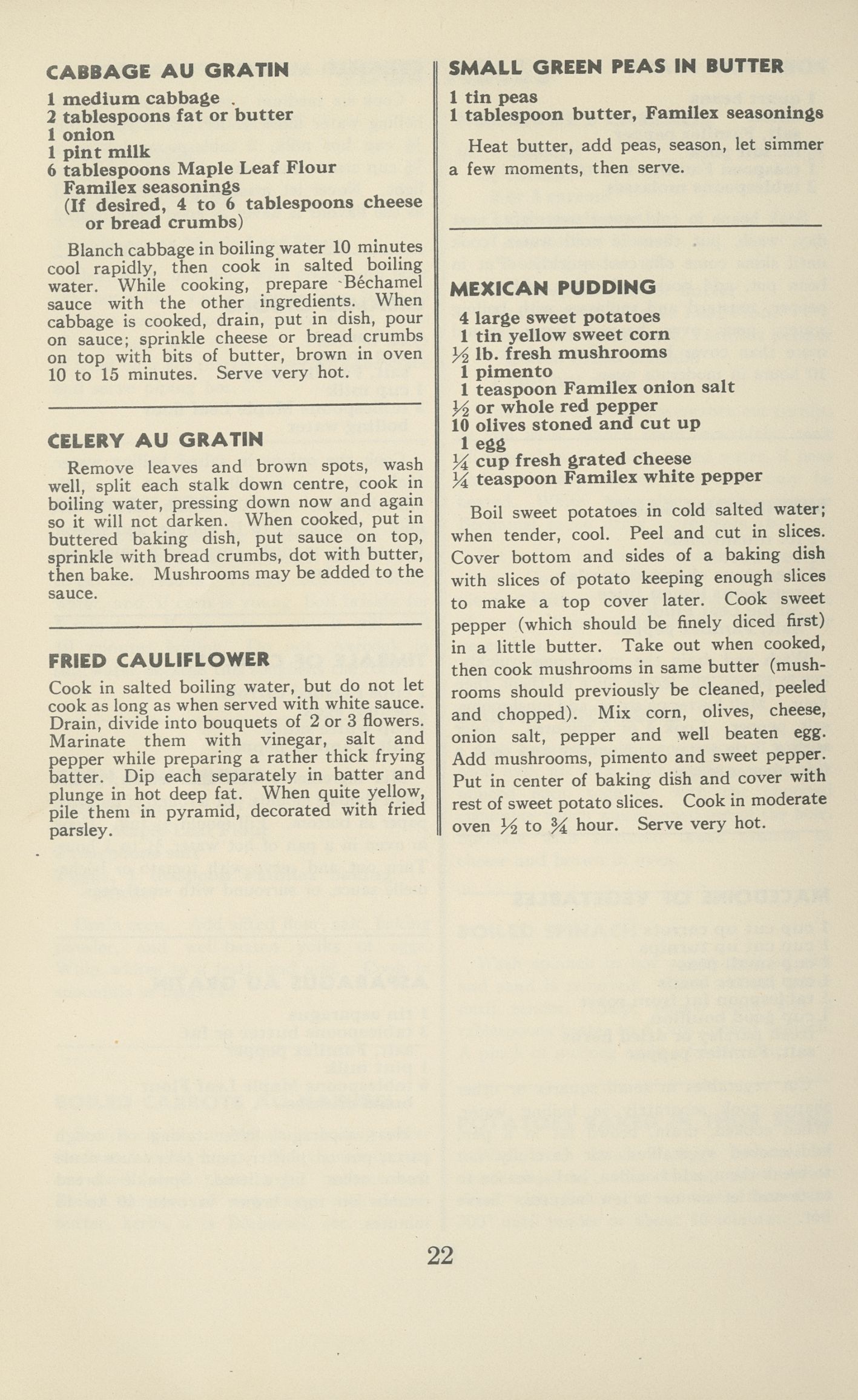 Scanned copy of recipe for Mexican Pudding